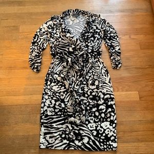 Adrianna Papell faux wrap bodycon mini dress